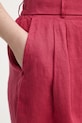 United Colors of Benetton šortky dámské lněné červená 4AGHD901V