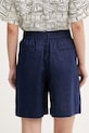 Oblečenie United Colors of Benetton Šortky dámske ľanové 4AGHD901V tmavomodrá