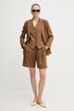 United Colors of Benetton pantaloni scurți din in 4AGHD901V maro SS25