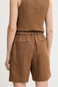 Îmbrăcăminte United Colors of Benetton pantaloni scurți din in 4AGHD901V maro