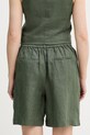 Одяг United Colors of Benetton шорти жіночі лляні 4AGHD901V зелений