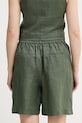 Одяг United Colors of Benetton шорти жіночі лляні 4AGHD901V зелений
