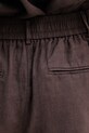 United Colors of Benetton kratke hlače za žene od lana smeđa 4AGHD901V