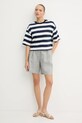 United Colors of Benetton pantaloni scurți din in 4AGHD901V gri SS25