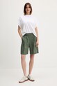 Льняные шорты United Colors of Benetton 4AGHD901V зелёный SS25