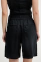 Oblečenie United Colors of Benetton šortky dámske ľanové 4AGHD901V čierna