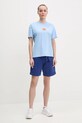 Napapijri pantaloni scurți din in N-Nice NP0A4IEXB2U1 bleumarin SS25