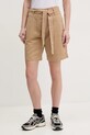 Napapijri szorty lniane N-Nice pozostałe beżowy NP0A4IEXN1Q1
