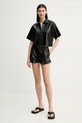 Шкіряні шорти Stand Studio Paulin 66446.7870 чорний SS25