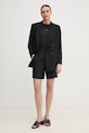 Шорти з домішкою льону Calvin Klein K20K208380 чорний SS25