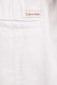 Λινό σορτς Calvin Klein Jeans λευκό J20J225219