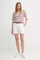 Barbour pantaloni scurți LST0022WH11 alb SS25