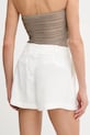 Odzież Elisabetta Franchi szorty lniane SH01252E2 biały