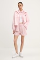 Tommy Jeans vászonkeverék rövidnadrág DW0DW20360 rózsaszín SS25