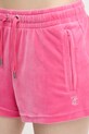 Zamatové šortky Juicy Couture TAMIA ružová JCWH121001