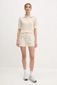Puma pantaloni scurti din bumbac 629782 bej SS25