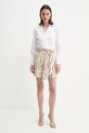 Marciano Guess pantaloni scurți din amestec de in ROSIE 5GGD10.7314A bej SS25