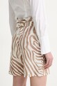 Îmbrăcăminte Marciano Guess pantaloni scurți din amestec de in ROSIE 5GGD10.7314A bej