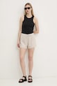 Abercrombie & Fitch vászon rövidnadrág KI149.5190.410 bézs SS25
