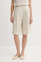 Шорты с примесью льна United Colors of Benetton с добавлением льна бежевый 45BVD9026