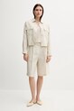 Шорты с примесью льна United Colors of Benetton 45BVD9026 бежевый SS25