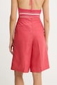 Odzież United Colors of Benetton szorty z domieszką lnu 45BVD9026 różowy