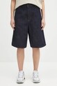 Τζιν σορτς Carhartt WIP Brandon Single Knee Short ύφασμα σκούρο μπλε I034875.102