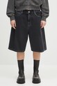 Carhartt WIP pantaloni scurți jeans Brandon Short uni negru I034839.894J