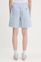 Odzież Carhartt WIP szorty bawełniane Nota Short I034554.2RBXX niebieski