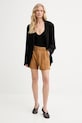 Льняные шорты A.L.C. Charles 2PANT01158 коричневый SS25