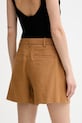 Одежда Льняные шорты A.L.C. Charles 2PANT01158 коричневый