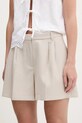 Къс панталон Abercrombie & Fitch еластичен бежов KI149.5208.125
