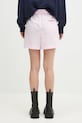 Ρούχα Βαμβακερό σορτσάκι Fiorucci Gingham Logo W02SPBSH300CO01PN02 ροζ