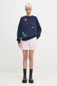 Pamučne kratke hlače Fiorucci Gingham Logo W02SPBSH300CO01PN02 roza