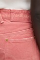 AMBUSH pantaloni scurți jeans Canvas Short Pants roz 12115383