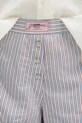 GANNI pantaloncini Yarn Dyed Stripe Elasticated blu W0388