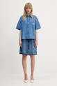 Джинсові шорти GANNI Light Denim J1702 темно-синій