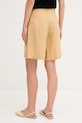 Îmbrăcăminte Sisley pantaloni scurți din in 4AGHL901K verde