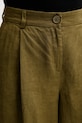 Sisley pantaloncini in lino verde 4AGHL901K