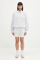Sporty & Rich szorty bawełniane Vendome Poplin SH012606205WH01 biały