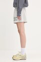 Σορτς Sporty & Rich Varsity Crest Disco Short SH037606218GY03 γκρί SS25
