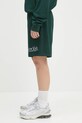 Sporty & Rich szorty bawełniane Ny 94 Gym Short SH039606034WH01 zielony SS25