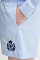 Sporty & Rich pantaloni scurți din bumbac H&W Crest Poplin albastru SH012612302BL59