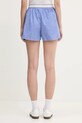 Одежда Хлопковые шорты Sporty & Rich Serif Logo SH015612300ST02 голубой