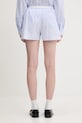 Одежда Хлопковые шорты Sporty & Rich Serif Logo SH015612300ST08 голубой