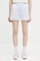 Памучен къс панталон Sporty & Rich Serif Logo Oxford памук син SH015620300ST03