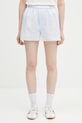 Sporty & Rich cotton shorts Serif Logo Oxford cotton blue SH015620300ST03