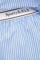 Sporty & Rich szorty bawełniane Italic Logo Boxer niebieski SH015621300ST08