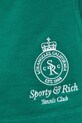 Sporty & Rich szorty Crown Tennis Embroidered Disco zielony SH037621304GR03