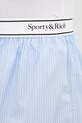 Sporty & Rich szorty bawełniane Serif Logo Gym niebieski SH015602300ST08